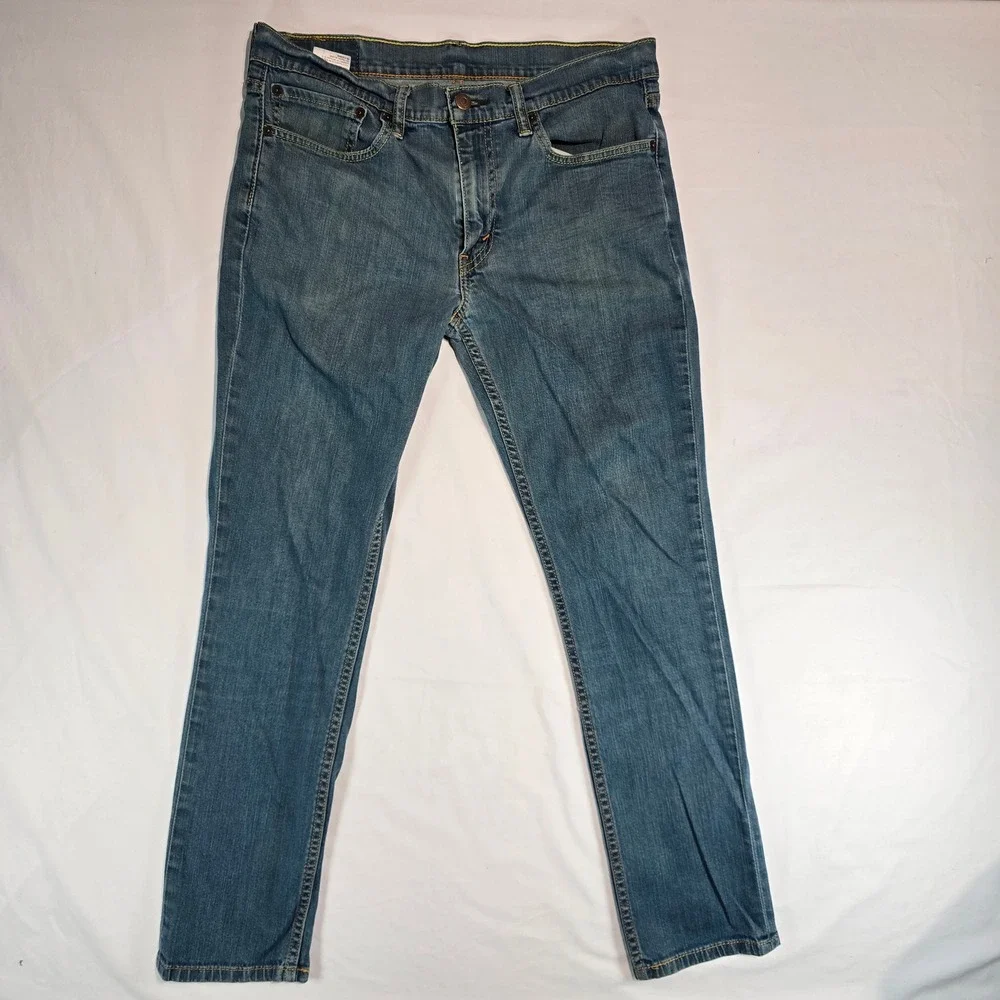 Levis 511 Slim Fit Mens Jeans Blue Medium Wash Denim W34 L32 04511-0408 - Picture 2 of 16